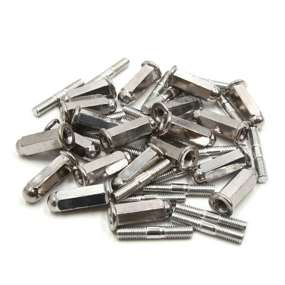 Unique Bargains 20pcs 6mm Thread Dia Motorcycle Exhaust Pipe Muffler Screw Bolt Nut for GY6 125