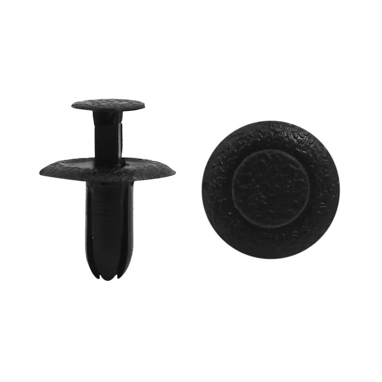 Unique Bargains 20pcs Black Plastic Push Pin Fastener Splash Guard