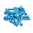 thumbnail image 1 of Unique Bargains 20pcs Blue M6 x 30mm Motorcycle Car Hexagon Socket Fastener Bolts Screws, 1 of 2