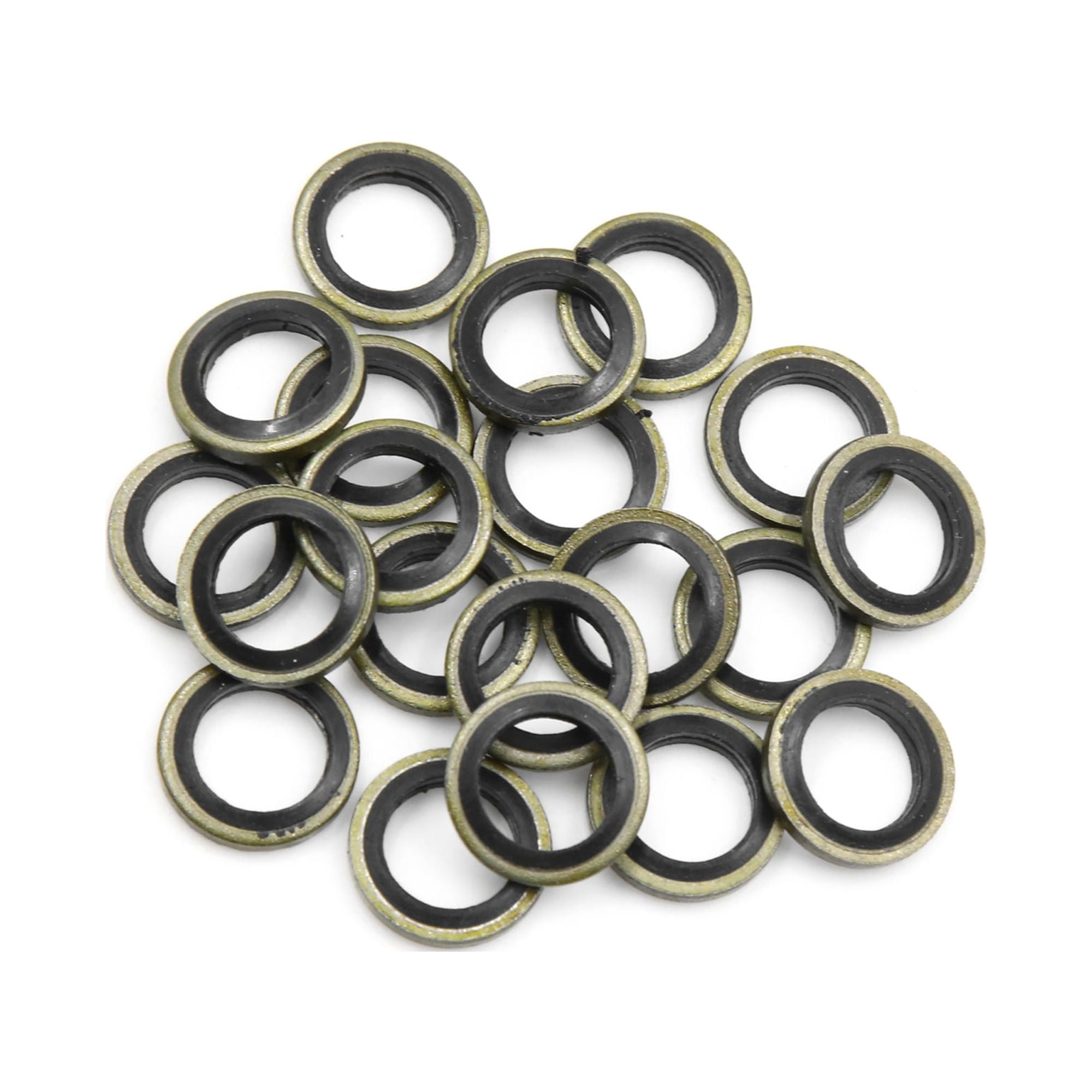 Unique Bargains 20pcs Engine Oil Crush Washers Drain Plug Gaskets Universal for Vehicles