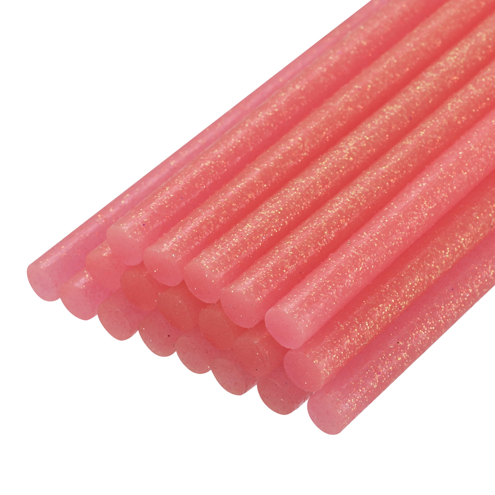 Unique Bargains 20pcs Hot Melt Glue Gun Sticks,200mm x 11mm for Most Glue Gun,Glitter Light Red