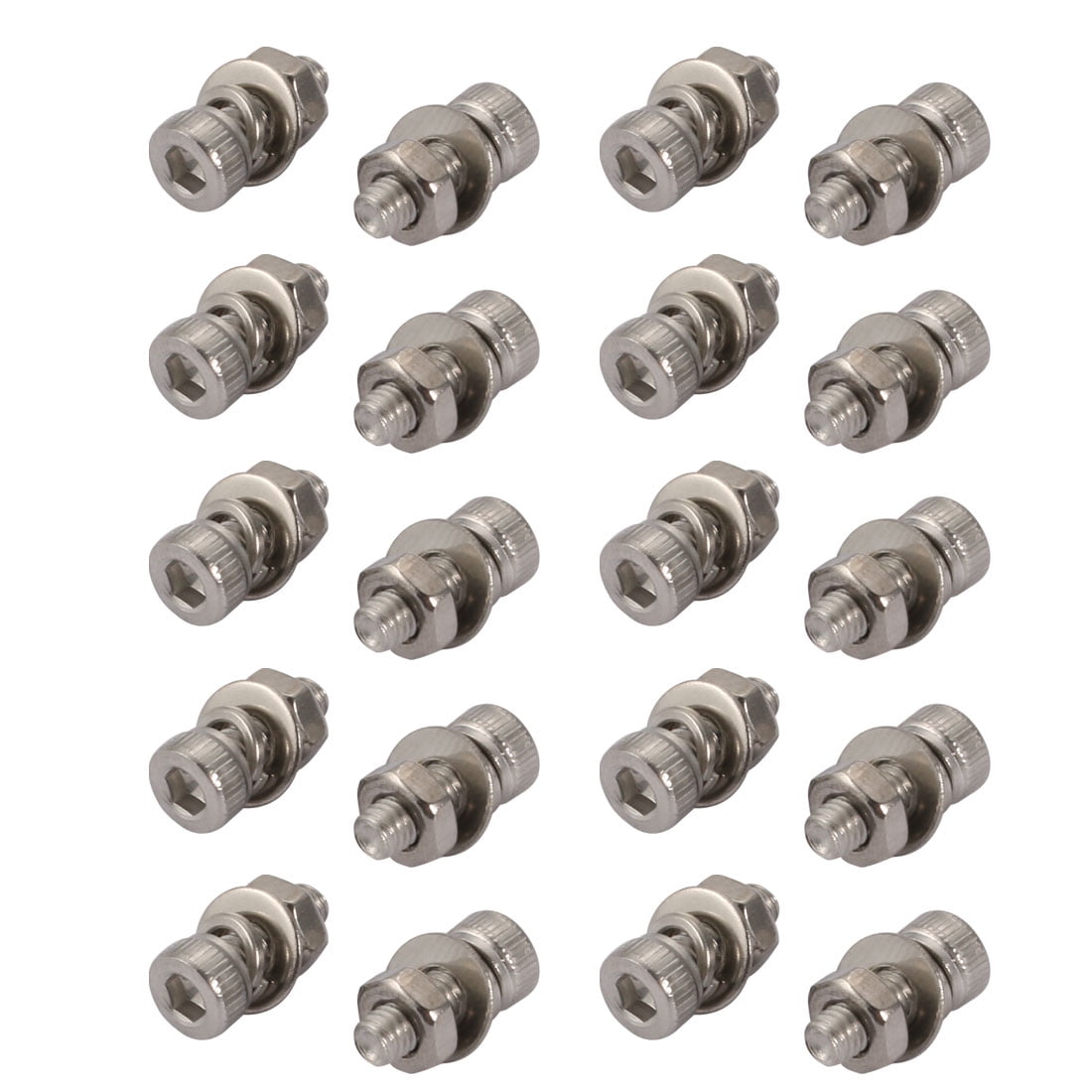 M4X0.7 Bolt Socket Head Stainless Flat/Lock Washer Stainless - View #9