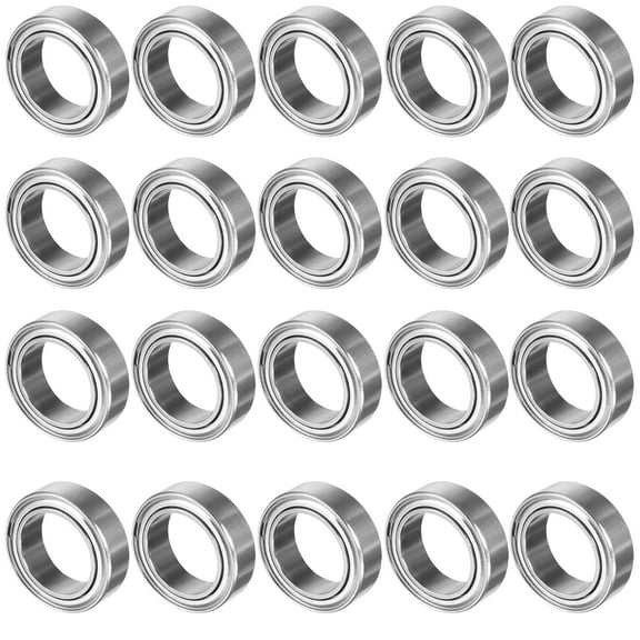 Uxcell 20 Pcs MR128ZZ 0.31'' x 0.47'' x 0.14'' Double Shielded Miniature Deep Groove Ball Bearing