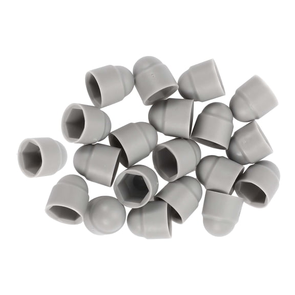 Unique Bargains 20pcs Plastic 10mm Exterior Wheel Lug Nut Bolt Gray