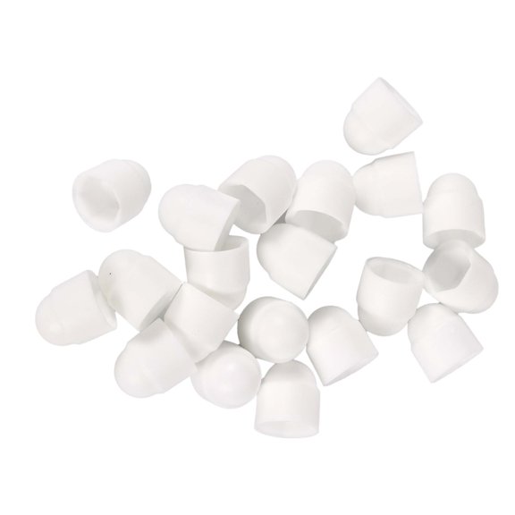 Unique Bargains 20pcs Plastic 10mm Exterior Wheel Lug Nut Bolt White