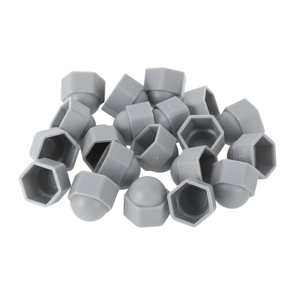 Unique Bargains 20pcs Plastic 19mm Outer Wheel Lug Nut Bolt Gray