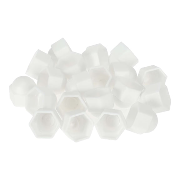 Unique Bargains 20pcs Plastic 21mm Outer Wheel Lug Nut Bolt White