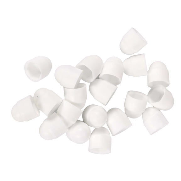 Unique Bargains 20pcs Plastic 8mm Exterior Wheel Lug Nut Bolt White