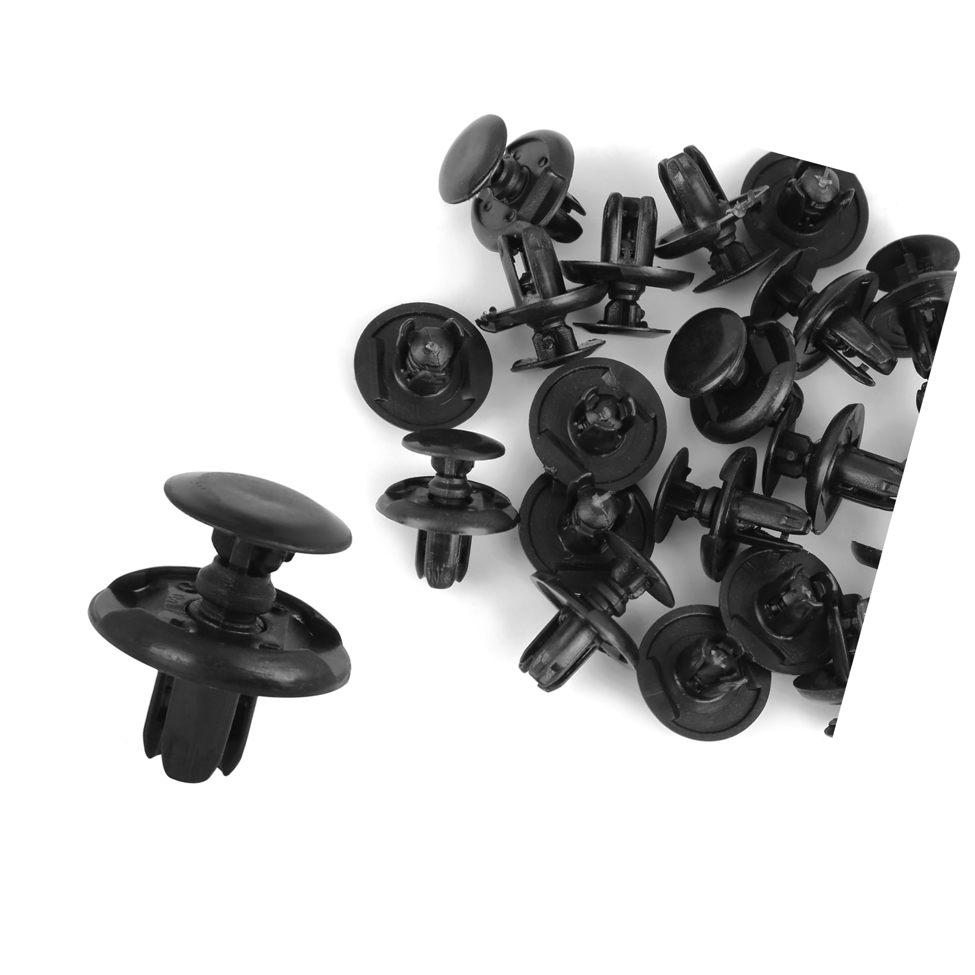 Unique Bargains 20pcs Plastic Black Retainer Clips