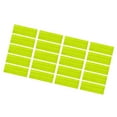 thumbnail image 1 of Unique Bargains 20 Pcs Reflective Stickers, 3.11"x1.18" Rectangle Shape Safety Tape Reflector Universal for Cars Trucks Trailers Waterproof PET Green, 1 of 7