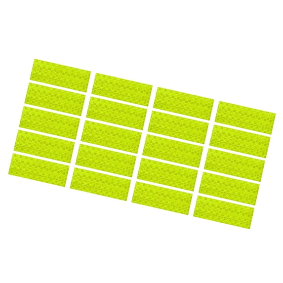 Unique Bargains 20 Pcs Reflective Stickers, 3.11"x1.18" Rectangle Shape Safety Tape Reflector Universal for Cars Trucks Trailers Waterproof PET Green
