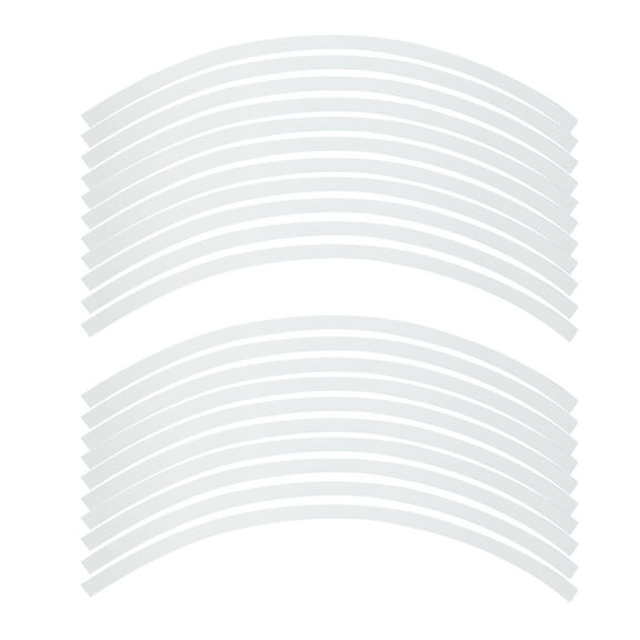 Unique Bargains 20pcs Silver Tone Fit 20" Wheel Motorcycle Car Bike Wheel Rim Sticker Strips Reflective Tape