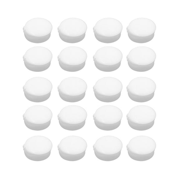 Unique Bargains 20pcs White Plastic 4mm Screws Head Covers Bolts Nuts Caps for Auto