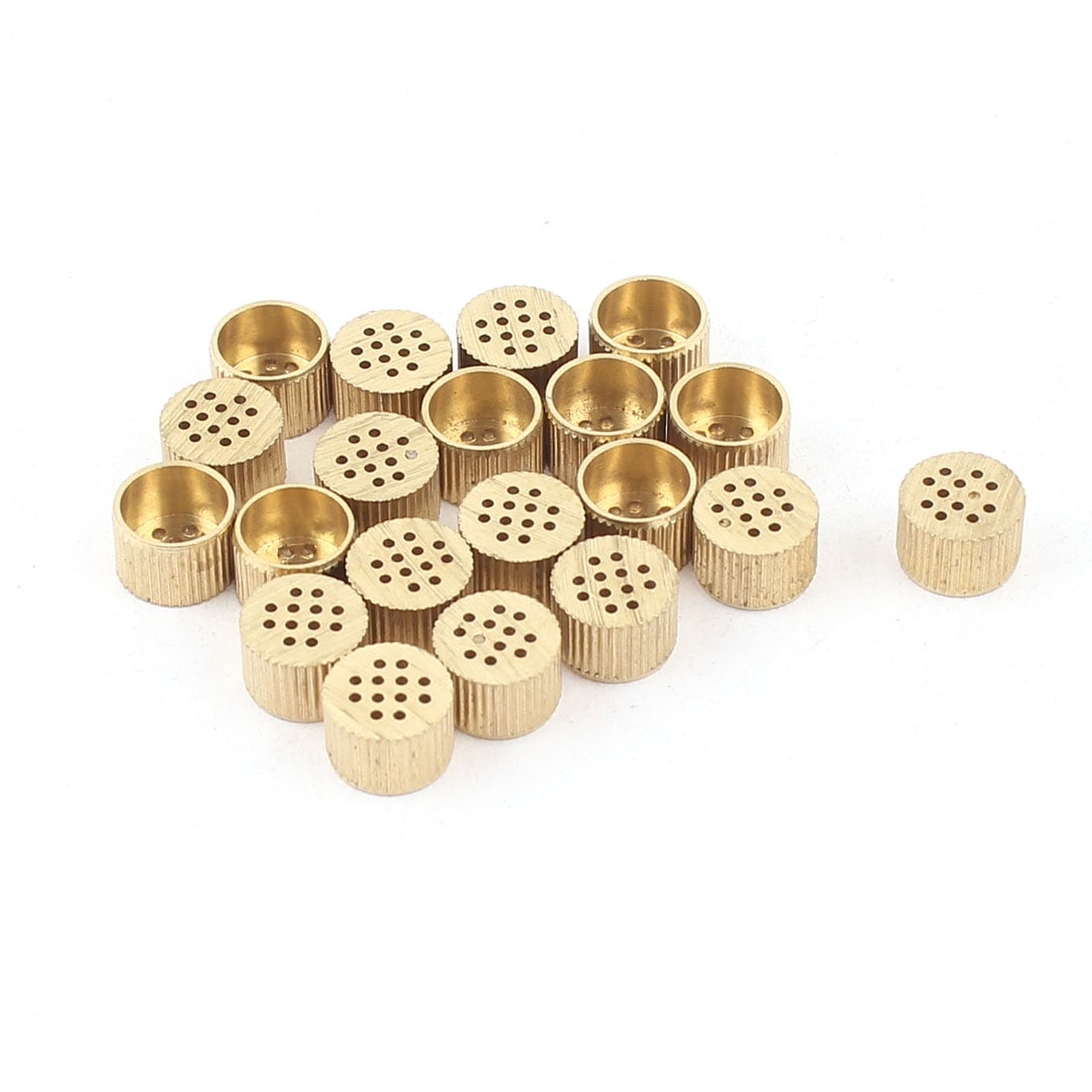 Unique Bargains 20xGold Tone Brass Hole Type Core Box Vents 8mm Diax5mm