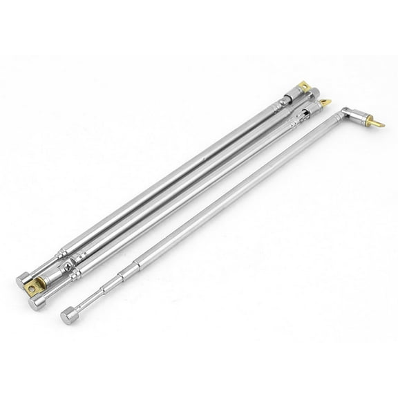 Unique Bargains 21.5cm to 62.5cm 4 Sections Telescoping Antenna Aerial for Radio TV 4pcs