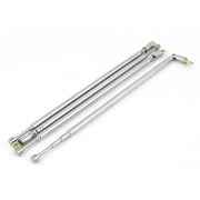 Unique Bargains 21.5cm to 62.5cm 4 Sections Telescoping Antenna Aerial for Radio TV 4pcs