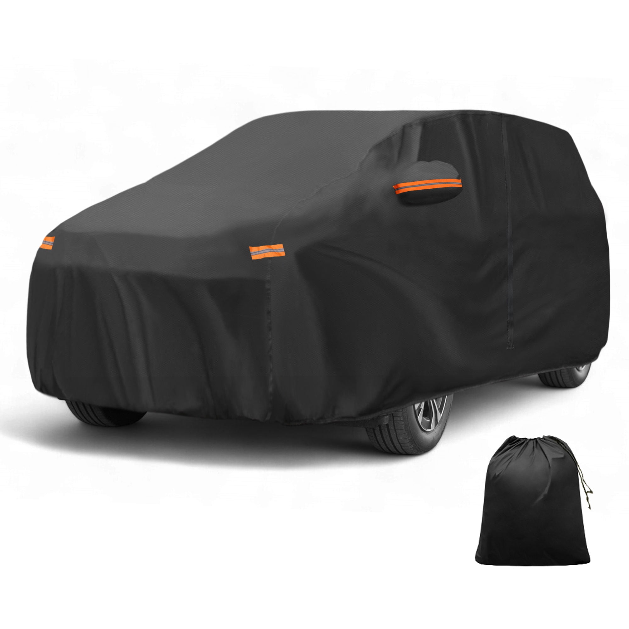 Unique Bargains Car Cover 210D-PU Oxford Outdoor Full Car Cover Waterproof Windproof Black for Toyota BZ4X