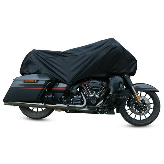 Unique Bargains 210T Motorcycle Half Cover Rain Dust UV Protector L Black