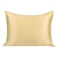 thumbnail image 1 of Unique Bargains 22 Momme 100% Silk Pillowcase Gold Tone Standard, 1 of 8