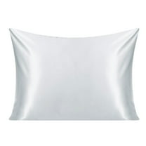 Unique Bargains 22 Momme Silk Pillowcase Queen Size Silver Grey
