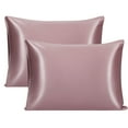 thumbnail image 1 of Unique Bargains 22 Momme Silk Pillowcases For Hair Skin Set Of 2 Mauve King, 1 of 8