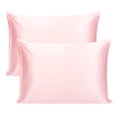thumbnail image 1 of Unique Bargains 22 Momme Silk Pillowcases For Hair Skin Set Of 2 Pink Queen, 1 of 8