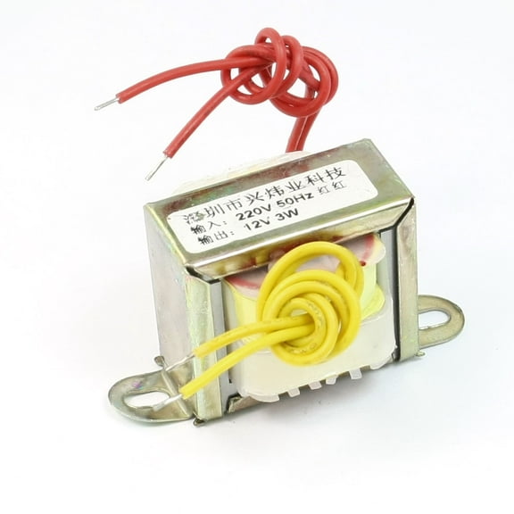 Unique Bargains 220V 50Hz to 12V 3W Ferrite Core Vertical Single Phase Power Transformer
