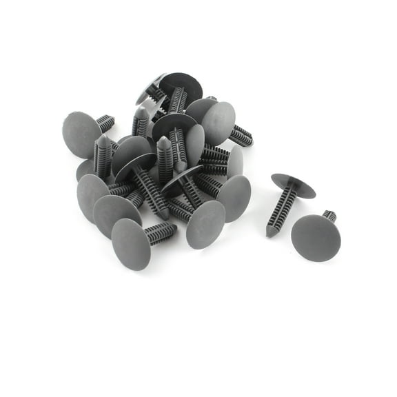 Unique Bargains 22Pcs 6mm x 7mm x 31mm Hole Push Fit Trim Panel Clips Plastic Rivet Gray