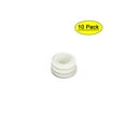 thumbnail image 1 of Unique Bargains 22mm Dia Plastic Blanking End Cap Round Ribbed Tube Insert Plug White 10Pcs, 1 of 4