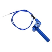 Unique Bargains 22mm Throttle Grip With Blue Throttle Cable motorcycle throttle grip for most of dirt bikes pit bikes and for mini bike which is 49CC-125CC Blue