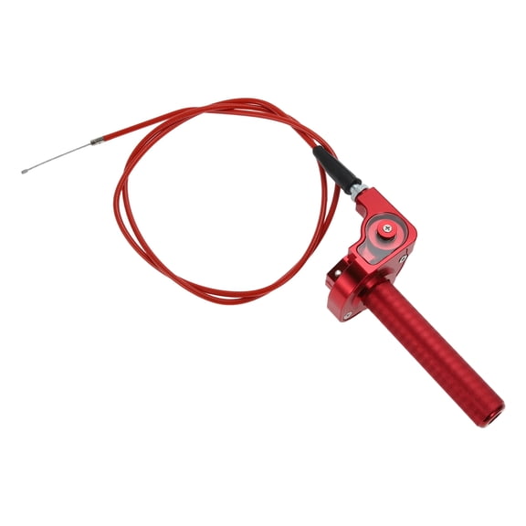 Unique Bargains 22mm Throttle Grip With Red Throttle Cable motorcycle throttle grip for most of dirt bikes pit bikes and mini bike which is 49CC-125CC Red