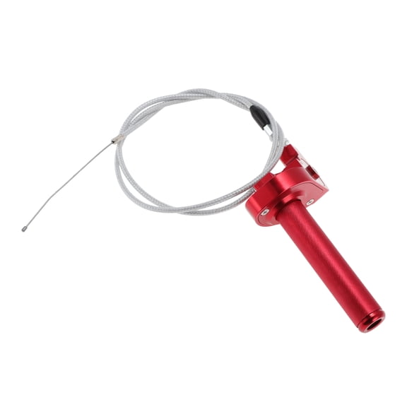 Unique Bargains 22mm Throttle Grip with 1 120cm White Throttle Cable CNC Aluminum Alloy Motorcycle Throttle Grip for 7/8" 22mm Handlebar Red
