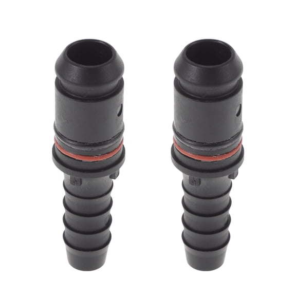 Unique Bargains 23/64" Fuel Line Quick Connector ID Hose for 15/32" SAE Male Connector Straight Push-On Connector Seal Fittings Plastic Black 2 Pcs