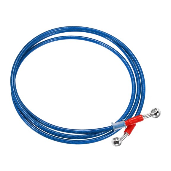 Unique Bargains 230cm 90.55" Length 10mm ID Motorcycle Hydraulic Brake Line Oil Hose Pipe 28 0 Stainless Steel Blue