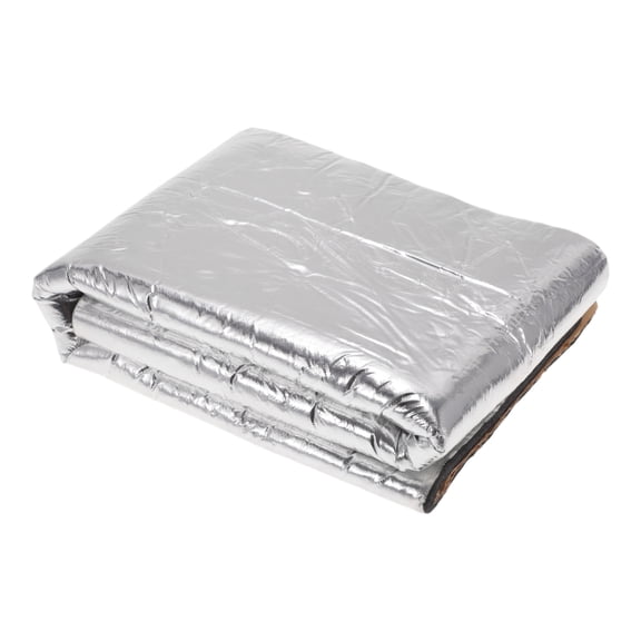 Unique Bargains 236mil 6mm 0.19sqft Car Sound Deadening Mat Glassfiber Heat Shield Material Self Adhesive for Hood Boat Engine Cover 39.37"x23.62" Silver Tone