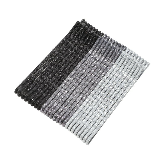 Unique Bargains 24 Pcs Grace Hair Clips Hairdo Clip Gray Black