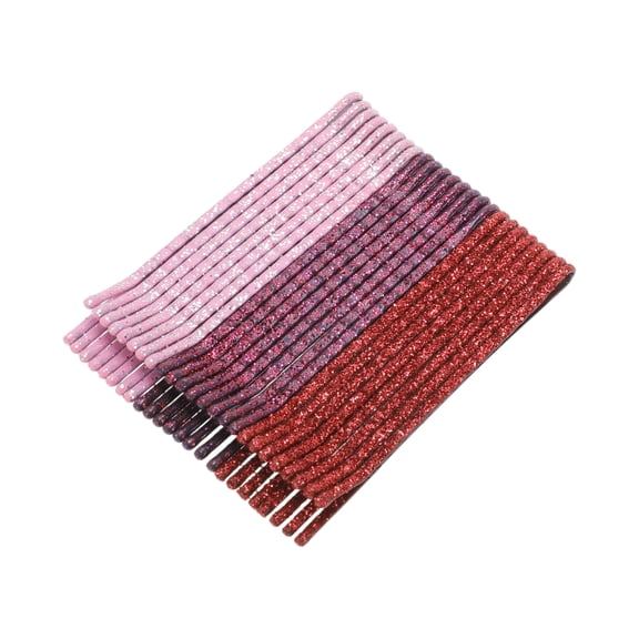 Unique Bargains 24 Pcs Grace Hair Clips Hairdo Clip Pink, Rose Red