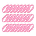 thumbnail image 1 of Unique Bargains 24 Pcs Solid Silicone Bracelets for Sports Pink, 1 of 6
