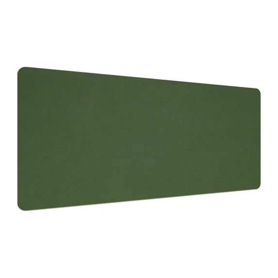 Unique Bargains Protector PU Leather Dual Side Mouse Pad Mat for Office Home Green/Gray 28"x14"
