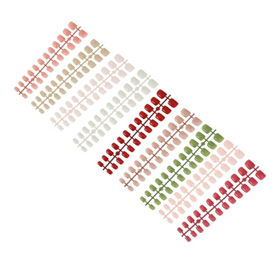 Unique Bargains 240-pieces Per Set Women's Elegant Fake Nails Multicolored