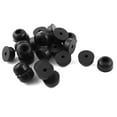 thumbnail image 1 of Unique Bargains 24Pcs 8mm Hole Dia Furniture Leg Protector Cone Shaped Black Rubber Feet Pads, 1 of 1
