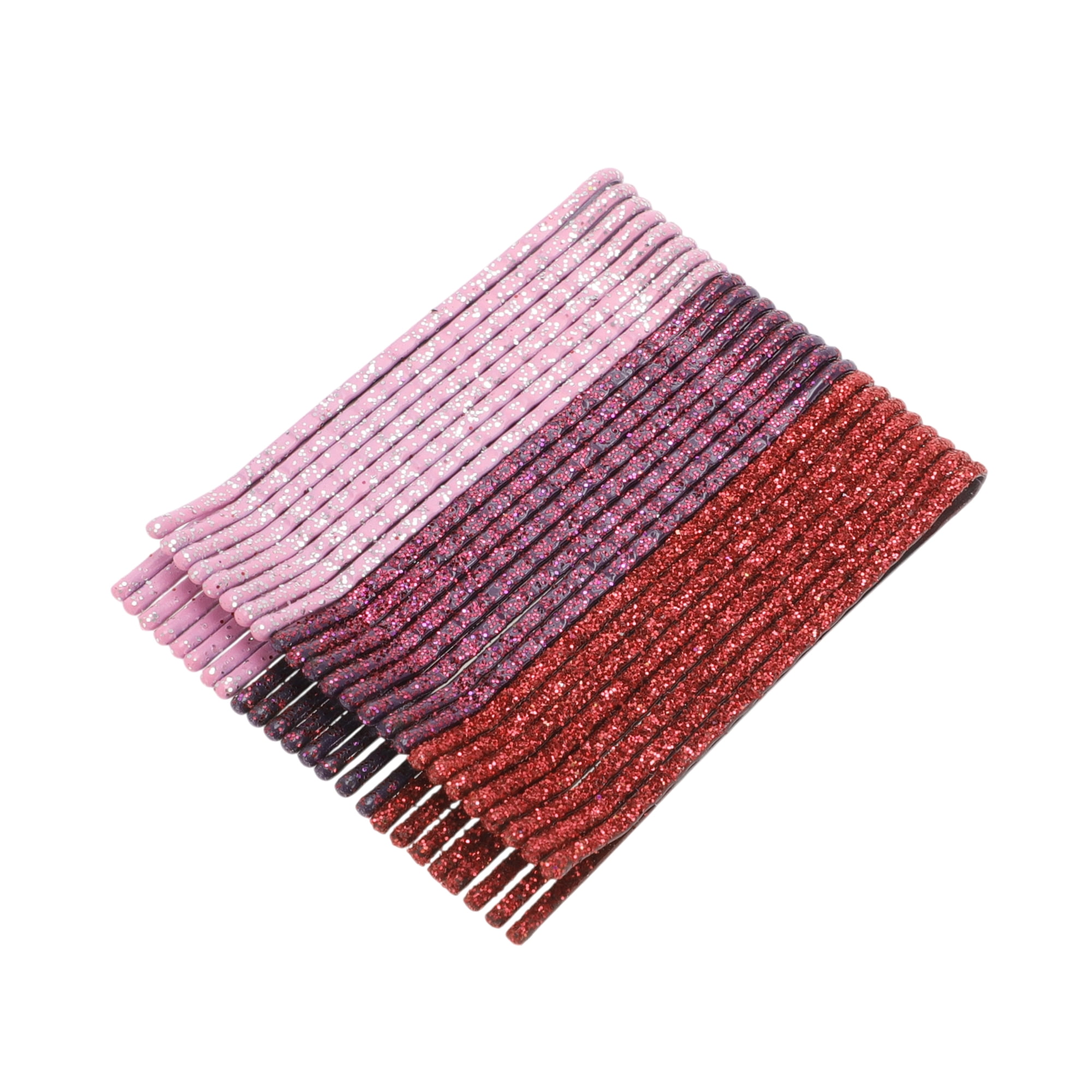 Unique Bargains 24Pcs Grace Hair Clips Hairdo Clip Set Pink Rose Red