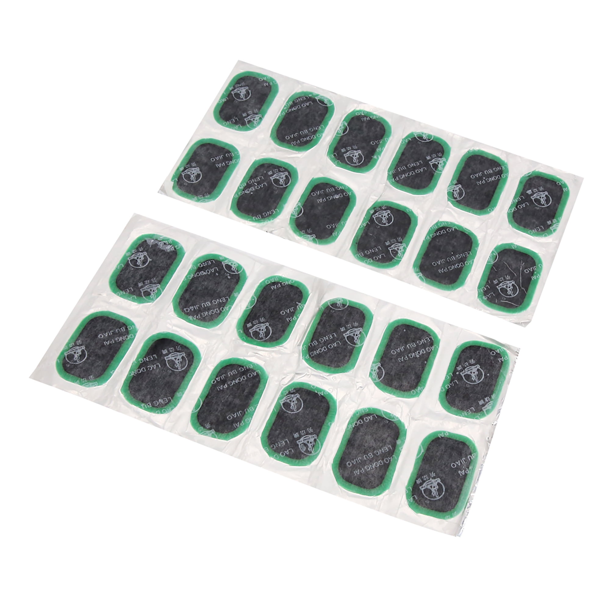 Unique Bargains 24Pcs Inner Tire Patch Repair Kit Motorcycle Car Patches 52 x 34mm Green
