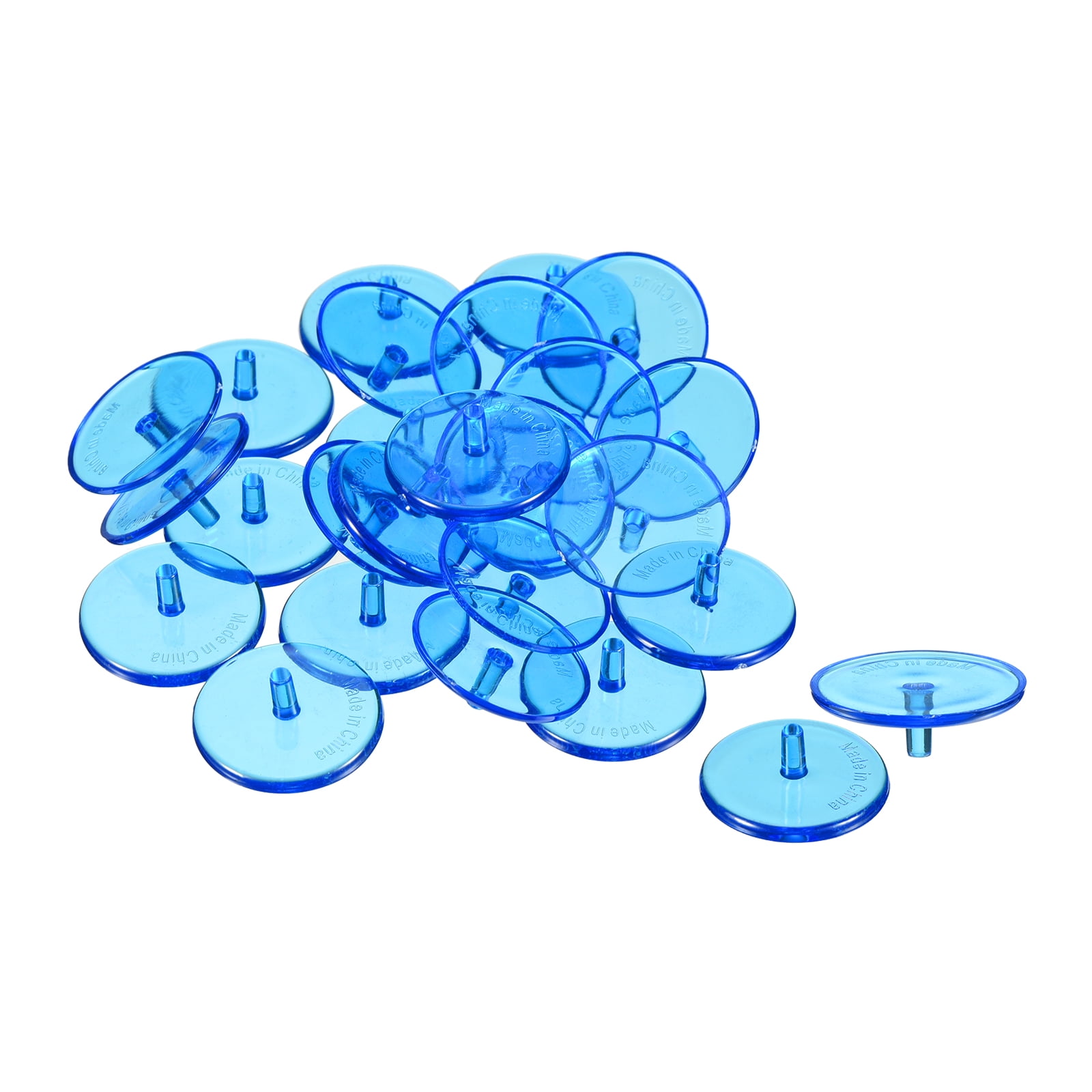 Unique Bargains 24mm Round Plastic Golf Ball Markers for Flat Position Mark 50 Pack Blue