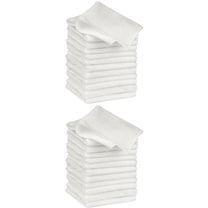 Unique Bargains 24pcs Soft Kitchen Dish Cloths Absorbent Dish Towels White 10" x 12"