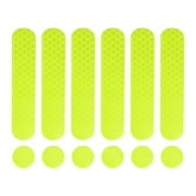Unique Bargains 24pcs Universal Reflective Safety Stickers for Helmet Adhesive Tape Reflector for Bicycle Motorcycle Vehicles Racing Helmets Set of 4 Green