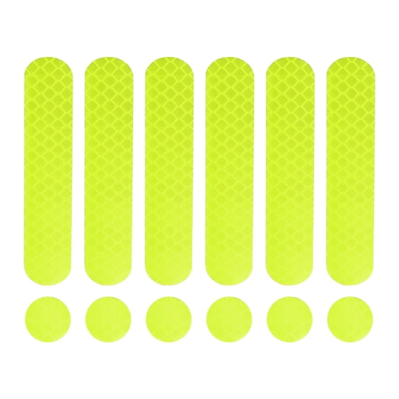Unique Bargains 24pcs Universal Reflective Safety Stickers for Helmet Adhesive Tape Reflector for Bicycle Motorcycle Vehicles Racing Helmets Set of 4 Green