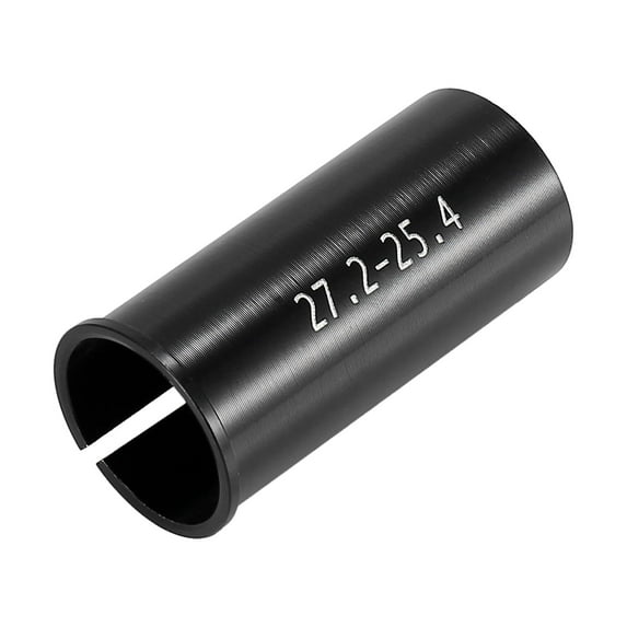 Unique Bargains 25.4 to 27.2mm Bike Seat Post Tube Adapter Seatpost Reducing Sleeve Shim Adapter Aluminium Alloy Black
