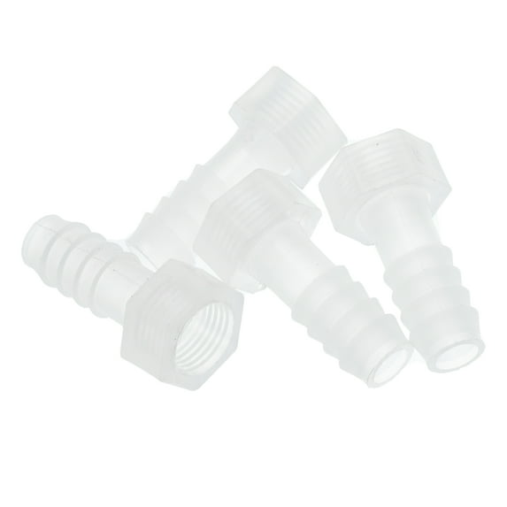 Unique Bargains 25/64" Hose ID 1/4" GTH Female Barb Fitting for Aquarium Plastic Clear 4 Pcs