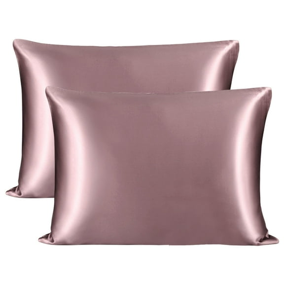 Unique Bargains 2-Pack 25 Momme Mulberry Silk Pillowcases, Standard, Mauve